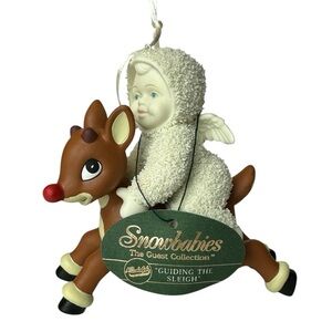 Dept 56 Snowbabies Rudolph “Guiding the sleigh” Ornament